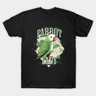 Crazy Parrot Lady Design - Bird Lover's Delight T-Shirt